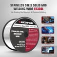 thumbnail image 2 of ARCCAPTAIN Stainless Steel MIG Solid Wire ER308L, 030-Diameter 2-Pound Stainless Steel Wire with Low Splatter Compatible With Lincoln Miller Forney Harbor MIG Welder, 2 of 6
