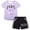 Paris, variant on Girls Shorts Set Soft Breathable Knitted Short Sleeve Graphic Tees and Shorts 2 Piece