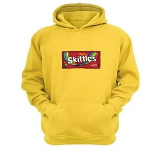 Genérico - Polerón Canguro Skittles Amarillo Talla L Unisex