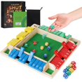 thumbnail image 1 of Juego Shut The Box Uowivi de madera para matemáticas, tablero de 12" colorido, 1 of 7