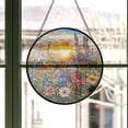 thumbnail image 3 of Wildflowers Stained Glass Suncatcher, Mountain Sunset Stained Glass, Wildflowers Window Hangings, Gift for Mom, Flowers Suncatcher, Stained Glass Ornament 2025, Holiday, 3 of 6