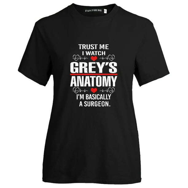 AkoaDa American Series Greyand#39;S Anatomy T Shirt Women Girls Funny Cute Greys Anatomy Letter Print T Shirts Tops - Walmart.com