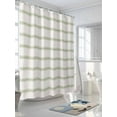 thumbnail image 3 of Shower Curtain Sage Green Stripes Bathroom Curtains with Hooks, Waterproof Fabric Abstract Lines Striped Bath Shower Curtains Set for Bathroom Bathtubs Decor 72x72 Inch, 3 of 8