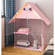 thumbnail image 4 of "Jaula Para Gatos De Interior Desmontable De Alambre De Metal Rosa Claro ", 4 of 5