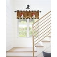 thumbnail image 6 of Kitchen Cafe Valance Curtain for Small Windows,Farm Animal Rooster Cock and Sunflowers Rod Pocket Short Valances Black White Grid Window Treatment Panel for Living Room/Bedroom/Bathroom,42x18in, 6 of 9
