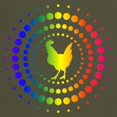 thumbnail image 3 of CafePress - Chicken Rainbow Studs Dark T Shirt - Men's Classic Graphic Cotton T-Shirt, 3 of 4