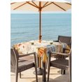 thumbnail image 2 of Outdoor Tablecloth with Umbrella Hole and Zipper, Orange Fall Square Table Cloth 60x60 Inch Waterproof Tablecloth, Thanksgiving Maple Leaf Birds Vintage Picnic Table Cover for Patio Camping, 2 of 7