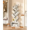 thumbnail image 2 of 6 Tier Tree Bookshelf with Lights, LED Book Tree Bookcase with Storage Organizer, Small Corner Bookshelf Floor Standing Book Shelf for Living Room, Bedroom & Home Office, White, 2 of 14