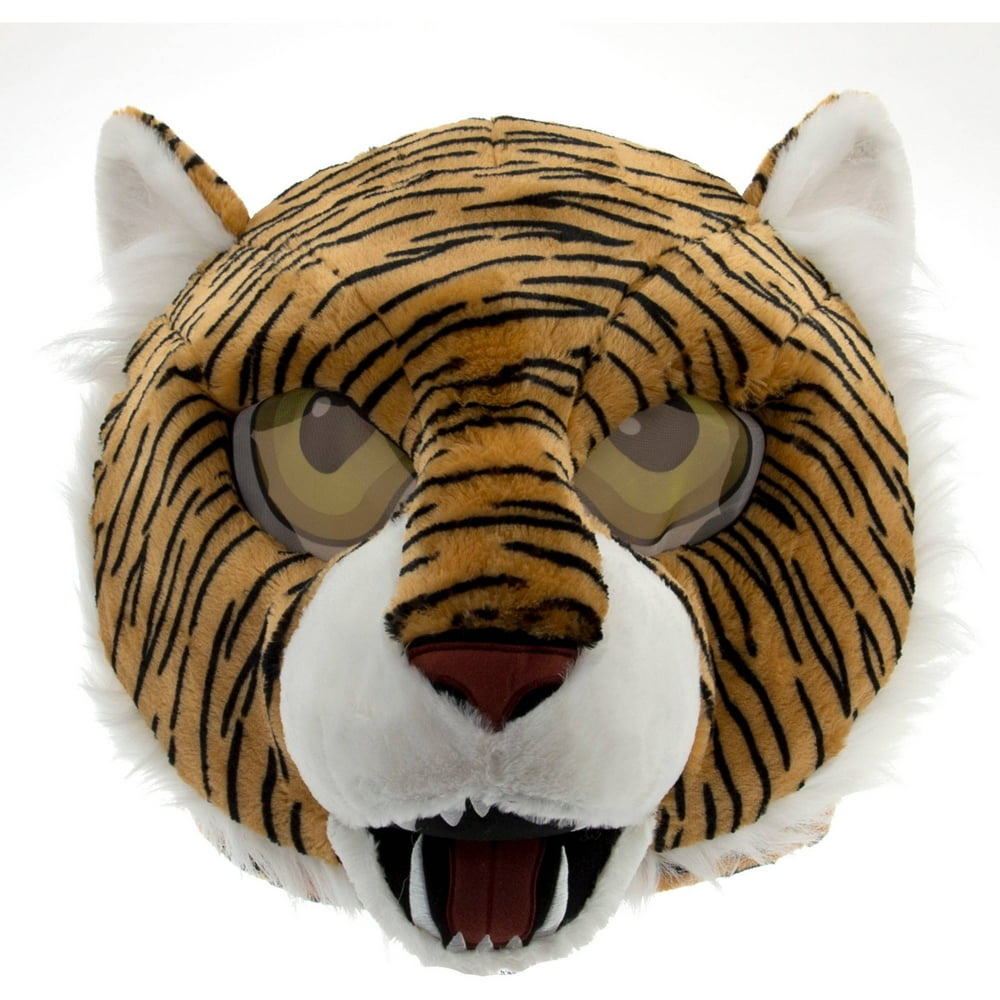 Adorable Large Plush Head Mask Halloween Accessory, Tiger
