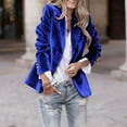 thumbnail image 7 of Womens Velvet Blazers Casual Oversized Open Front Long Sleeve Jackets Work Office Business Suit Blazer, 7 of 7