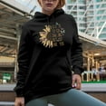 thumbnail image 2 of Life Is Tough Darling But So Are You Quote feat. Sunflower & Butterflies Merch Gift, Black Hooded Sweatshirt or Hoodie, Small, 2 of 5