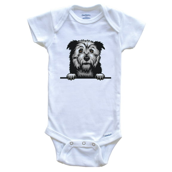 Glen of Imaal Terrier Dog Breed Cute Baby Bodysuit, 0-3 months white