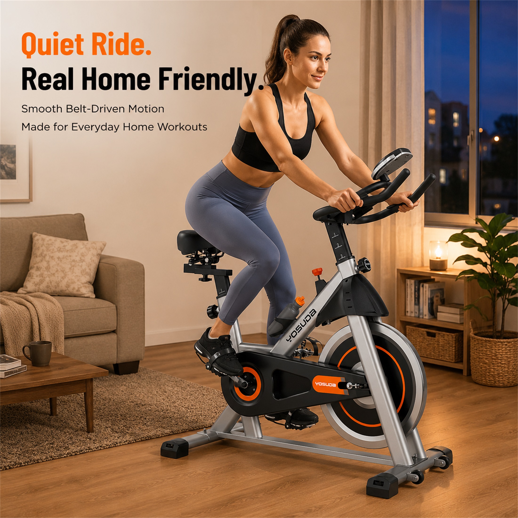 Yosuda Exercise Bike for Home, 300 lb Capacity photo 2