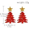 thumbnail image 2 of Pendientes de acrílico con forma de árbol de Navidad, hechos a mano, ligeros y con forma de árbol de Navidad. Joyas para mujeres, niños, adolescentes y festivales. Regalos rojos., 2 of 5