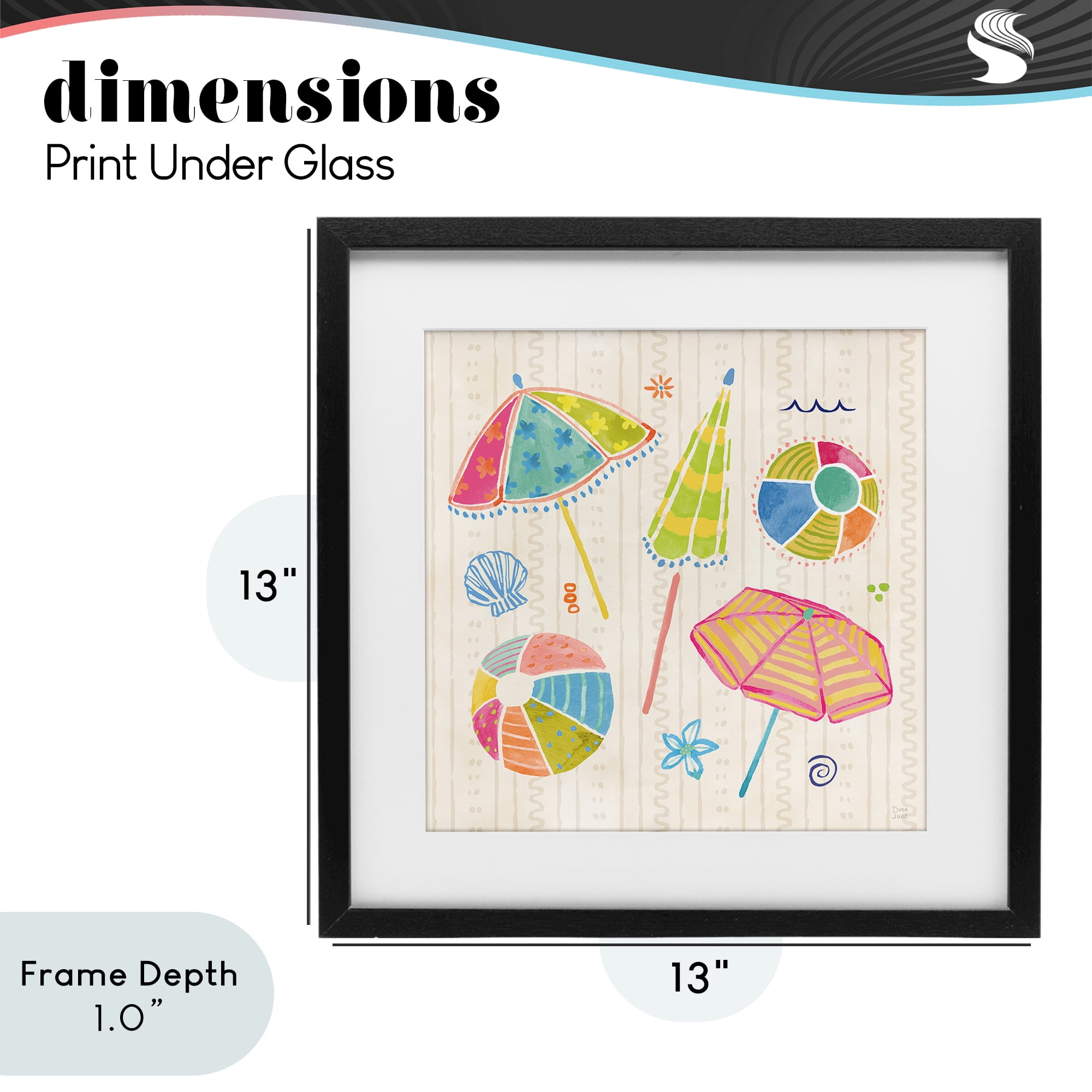 Stupell Industries Fine In The Sunshine Black Framed Print Under Glass, design by Dina June