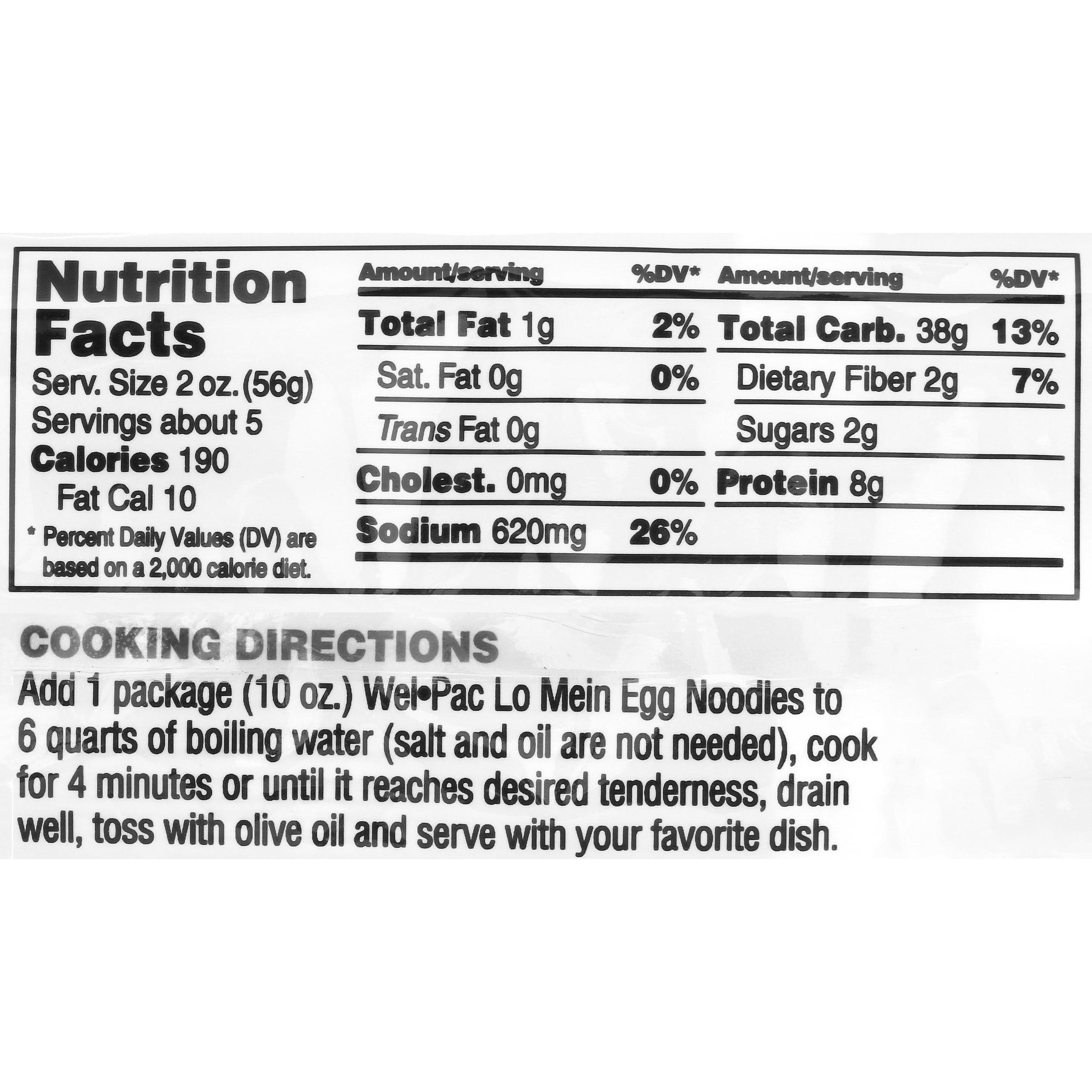 Wel-Pac Lo Mein Egg Noodles, 10 Oz