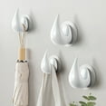 thumbnail image 2 of CSChome Hanger Hook Punch free Hanger Hook: Space saving Traceless Strong Load bearing Water Drop Shape Design for Home Use, 2 of 7