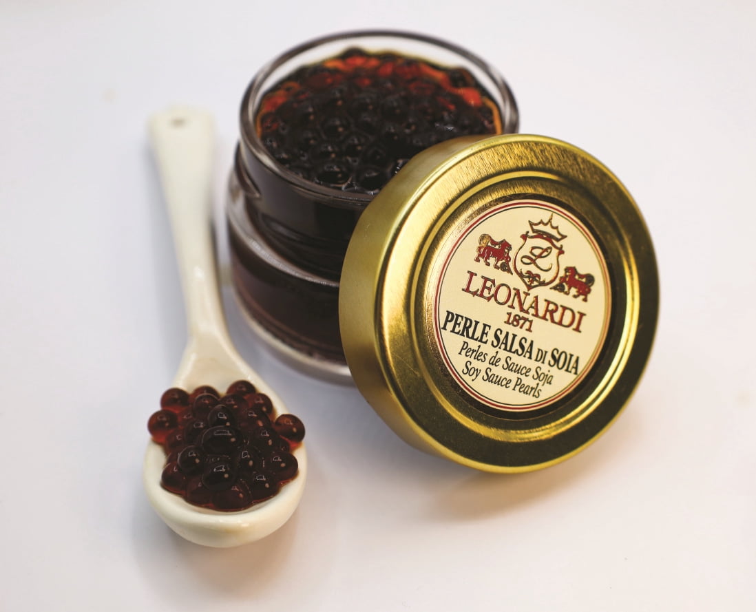 Acetaia Reale Soy Sauce Pearls, 13oz Glass Jar - Flavored Pearls (350g)