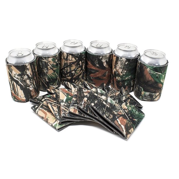 TahoeBay 12 Blank Beer Can Coolers, Plain Bulk Collapsible Soda Cover