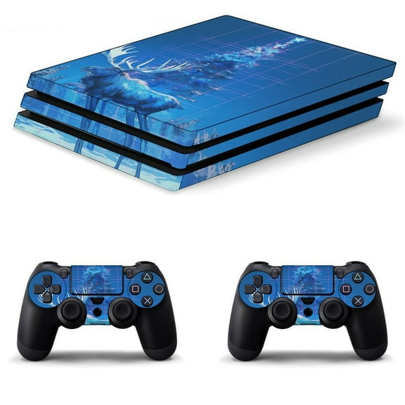 Decal Skin for PS4 Slim / PS4 Pro / PS4, Whole Body Vinyl Sticker Cover for Playstation 4 Console and Controller (Christmas Deer)