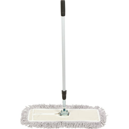 Tidy Tools 24 inch Industrial Strength Cotton Dust Mop with Metal Telescopic Handle and Frame. 24'' X 5'' Wide Mop Head with Cut Ends - Hardwood Floor