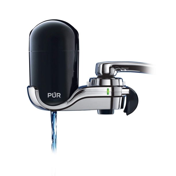 PUR Black/Chrome "Advanced" Vertical Faucet Mount Water Filter