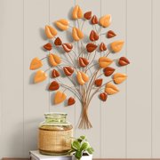 Decorative Metal Wall Tree Décor - Blue/Green, Copper, or Mauve
