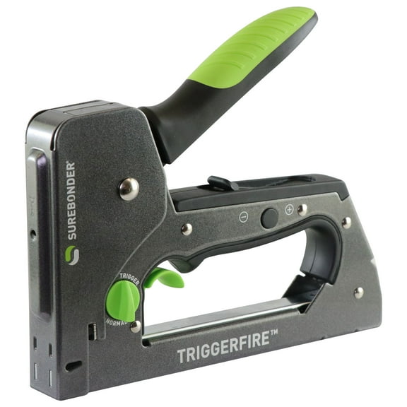 Surebonder TRIGGERFIRE Heavy Duty Narrow Crown Staple Gun with Trigger Mode - Upholstery, DIY, Wood - Uses Surebonder #4 or Arrow T50 Staples - Tool Only (5625)