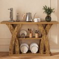 thumbnail image 6 of Tarnorci 3 Tier 54.33" Wood Console Accent Side Table Brindle End Table Hallway Room Decor, 6 of 9