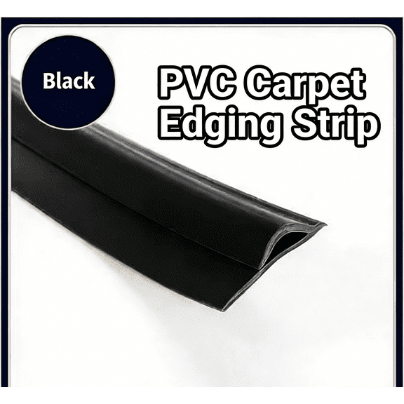 1m Self-Adhesive PVC Carpet Edging Strip | Wear-Resistant & Flame-Retardant Floor Transition Molding | for Tile, Carpet & Hardwood Floors | Home & Commercial Use