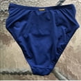 thumbnail image 6 of Lauren Ralph Lauren NAVY High-Waist Tummy-Control Bikini Swim Bottom, US 12, 6 of 7