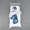 thumbnail image 1 of Ambesonne Saying Bedding Set 3 Pcs, Blue Unicorn Head, Twin, Multicolor, 1 of 3