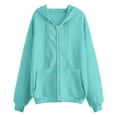 thumbnail image 5 of GJSYRH Women's Pullover Hoodies Women's Zip Front Hooded Jacket Soft Warm Winter Cozy Pullover Sweatshirt for Everyday Casual Wear, 5 of 5