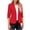 Red, variant on Women Ruched 3/4 Sleeve Casual Suit Jackets Lapel Neck One Button Dressy Slim Formal Office Business Blazer Solid