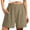 Kaki, variante sur Gpoecd Shorts Taille Haute Femme Shorts d'Été Décontractés Taille Haute pour Confort Élastique Coupe Ample Couleur Unie Bas Jambe Droite Shorts de Survêtement Kaki,TG