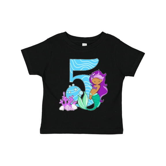 Inktastic Fifth Birthday Mermaid Girls Toddler T-Shirt