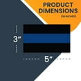 thumbnail image 6 of Magnet Me Up Thin Blue Line Vinyl Automotive Magnet,3x5 in, Black and Blue, 4Pk, 6 of 7