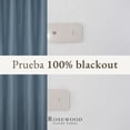 thumbnail image 2 of Cortinas Blackout para Recamara y Sala - Cortina 100% Blackout Look Lino - Aislamiento Térmico y Reducción Ruido - 2 Paneles - Cortinas Largas 240 x 132cm Denim, 2 of 15