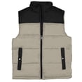 thumbnail image 1 of Victory Outfitters Men's Colorblock Quilted Inner Sherpa Lined Puffer Vest - Black/Grey - L, 1 of 1