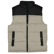 Victory Outfitters Men's Colorblock Quilted Inner Sherpa Lined Puffer Vest