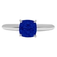 thumbnail image 7 of Solitaire Engagement Ring for Women - 1ct Simulated Blue Sapphire in 14K White Gold Promise Ring, 7 of 7