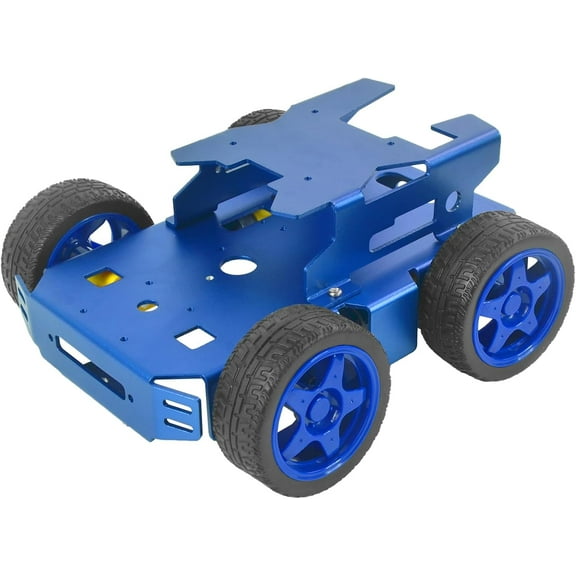 Smart Robot Car Chassis, DIY Car Chassis Kit with 4WD and 4 TT Motor, YonPhsy DIY Toy for STEM Education (Blue)