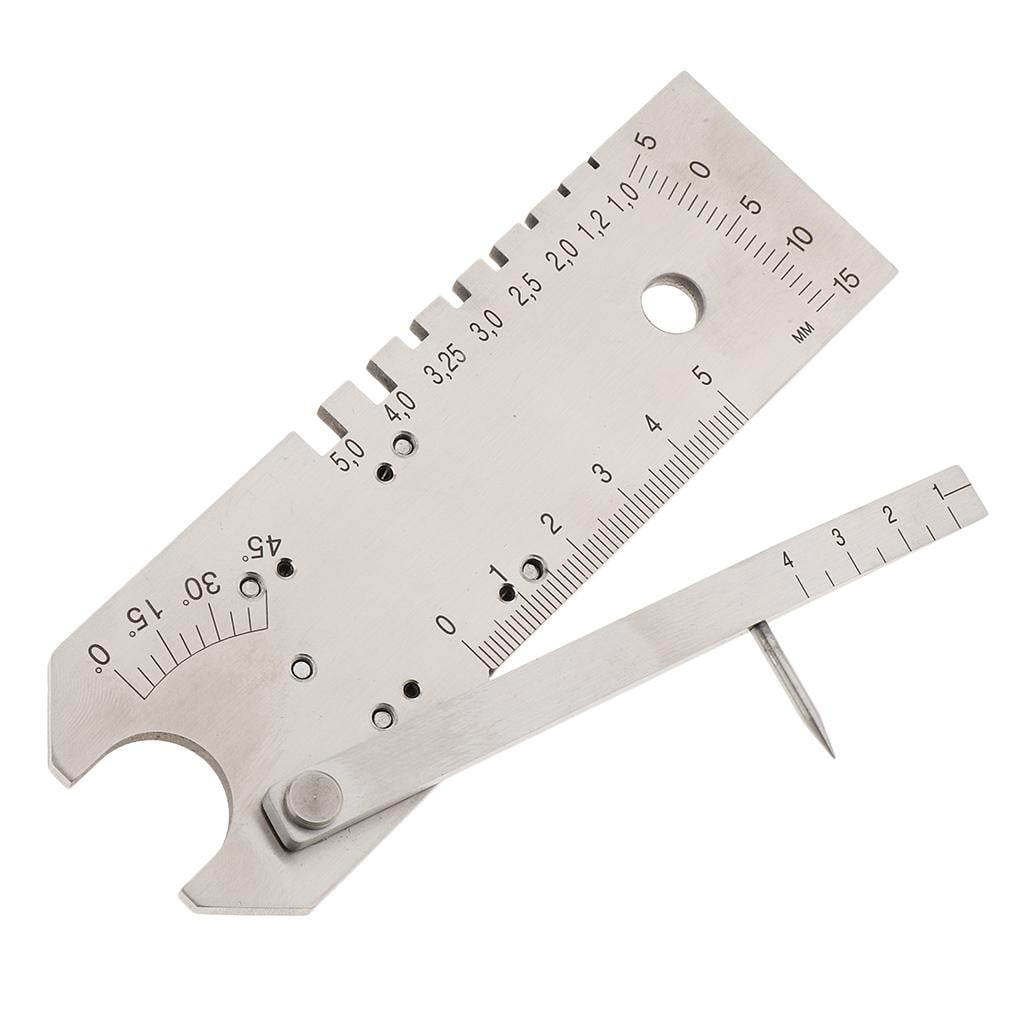 1pc Stainless steel Materia Silver Welding Gauge Test Ulnar Multifunction Ruler 