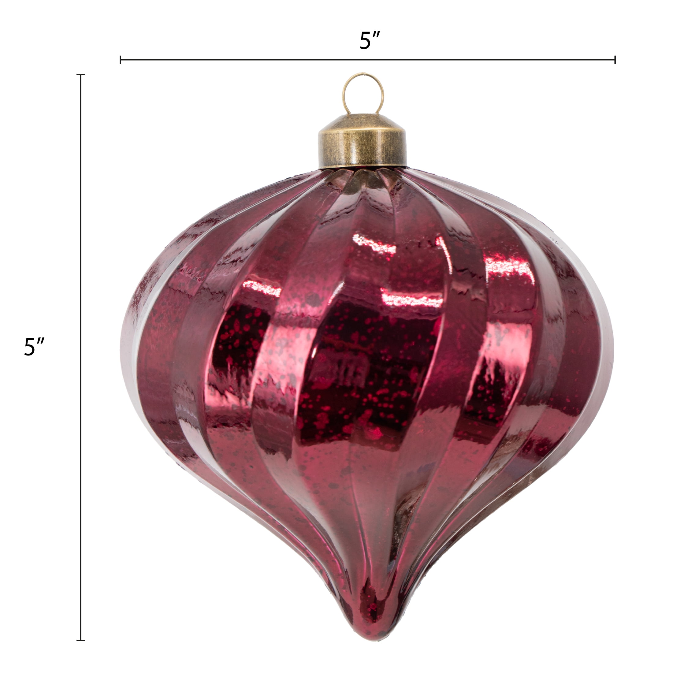 My Texas House 6-Count Burgundy Shatterproof Christmas Ornaments, 6"