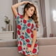 thumbnail image 3 of Fotbe Tomato Bata de Dormir para Mujer con Estampado, Camisón de Algodón de Manga Corta, Ropa de Dormir Casual, 3 of 6