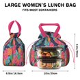 thumbnail image 5 of Pioneer Flower Floral Print Pattern Drawstring Lunch Bag Women - Drawstring Lunch Bag Insulated for Work Office - Stain-Resistant Large Lunchbags for Women with Multi-Pockets, 5 of 6
