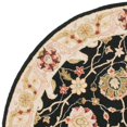 thumbnail image 2 of SAFAVIEH Chelsea Dashiell Floral Bordered Wool Area Rug, Black/Beige, 5'6" x 5'6" Round, 2 of 4