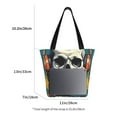 thumbnail image 3 of Pofeuu Modern Hip-Hop Skull Print Women Fashion Shoulder Handbags Top Handle Satchel Bags Tote Shoulder Shopping Bag Stylish Canvas Tote Bag, 3 of 6