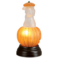 thumbnail image 3 of Old World Christmas Ghost Pumpkin Light Glass Jack O Lantern Ghost 52502, 3 of 4