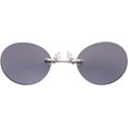 thumbnail image 2 of YAMEE Retro Round Clip-On Nose Sunglasses Matrix Morpheus Movie Rimless Clamp Glasses, 4 Colors, 2 of 7